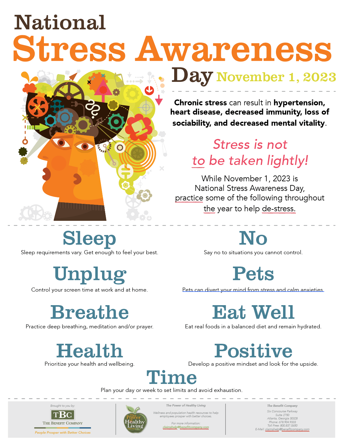 National Stress Awareness Day Poster 2023